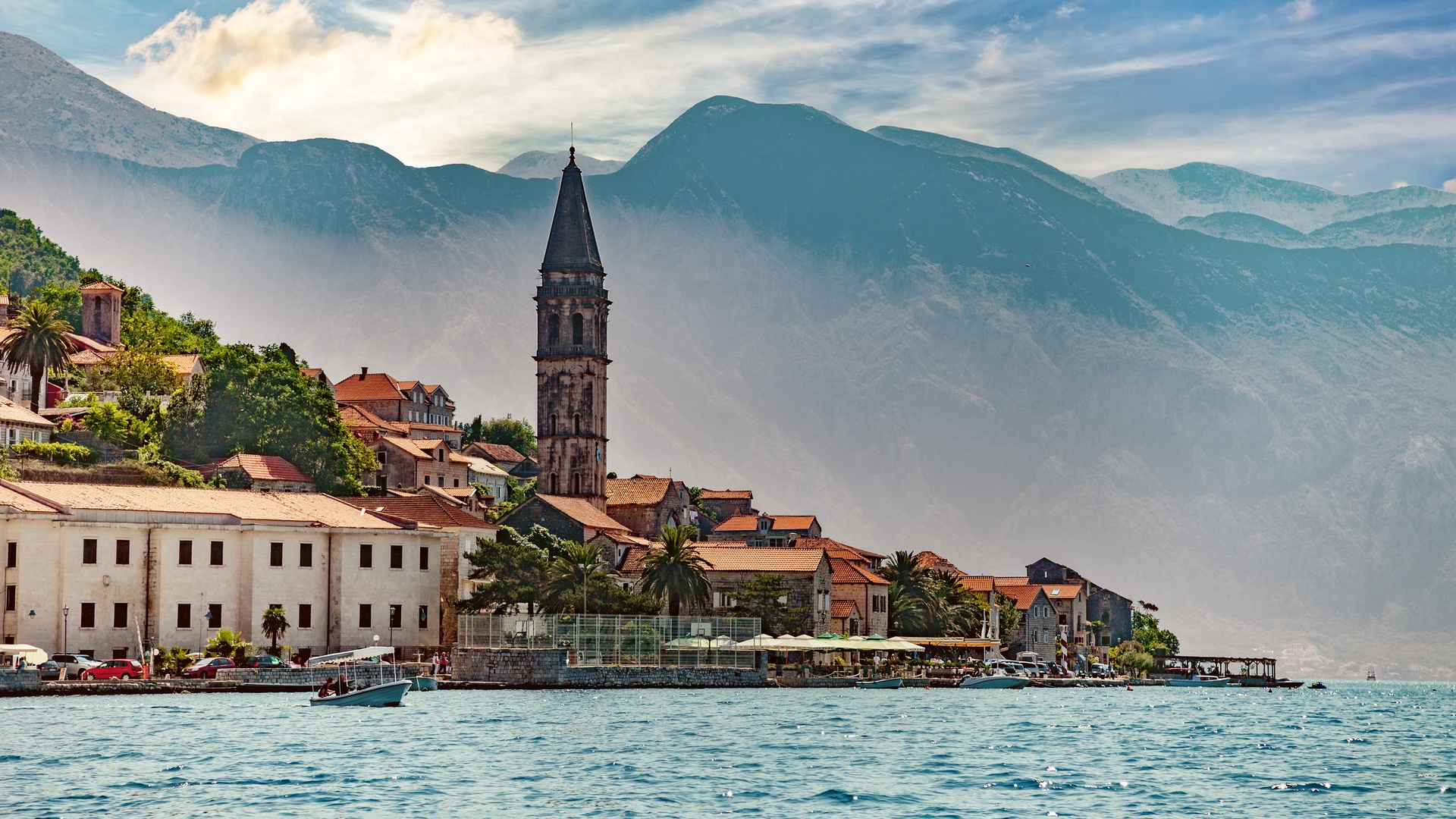 Surrounding Bay of Kotor in Montenegro