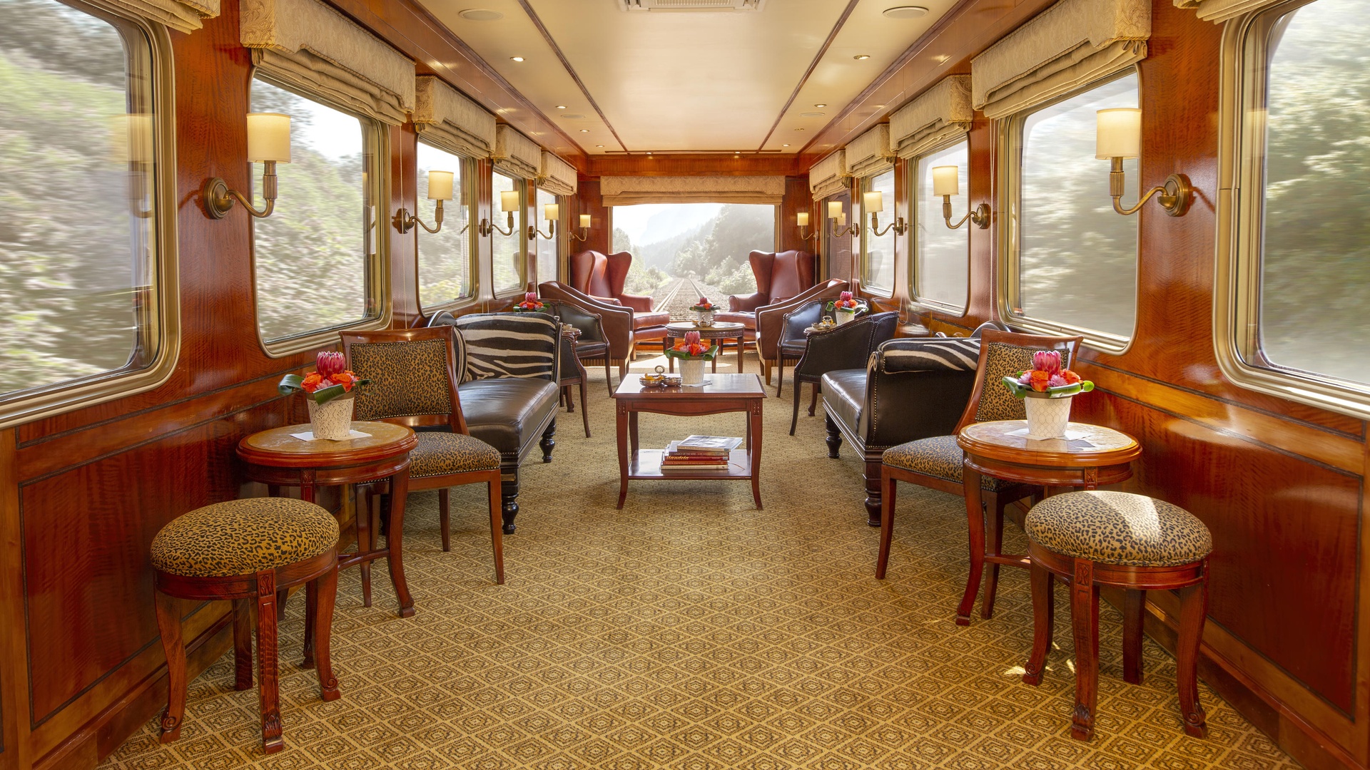 the luxurious interior of The Blue Train