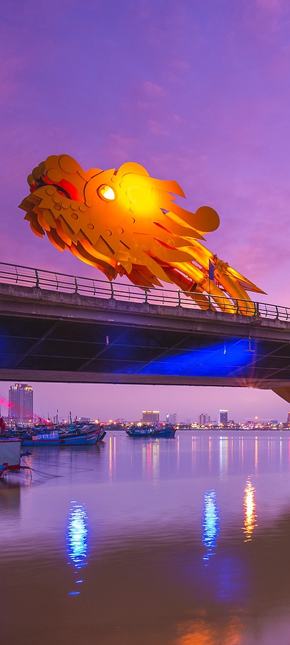 Dragon bridge in Da Nang, Vietnam