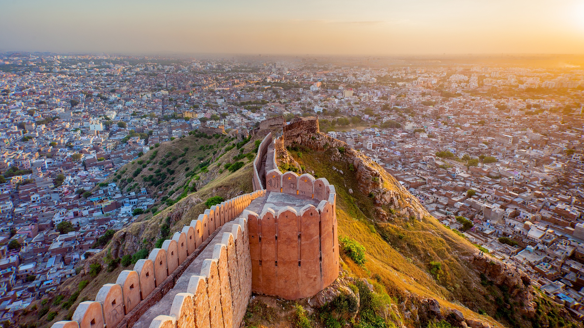 Nahargarh Fort, city of Jaipur in Rajasthan, India