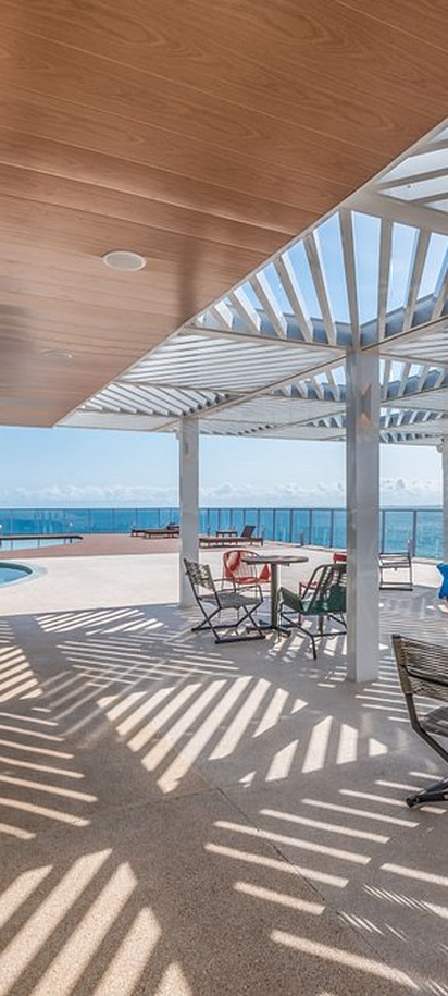 the rooftop area of the Novotel Salvador Rio Vermelho in Salvador, Brazil