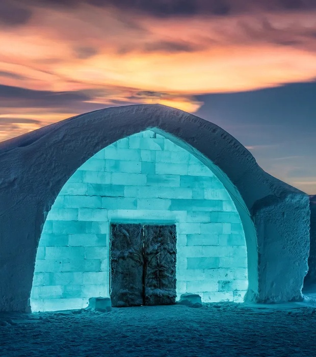 Icehotel in Sweden exterior view