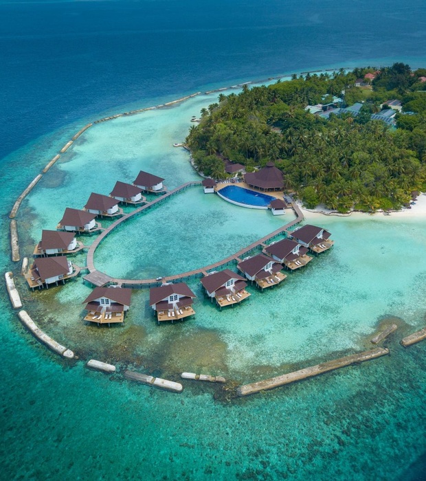 Perfect aerial shot of Ellaidhoo Maldives by Cinnamon 