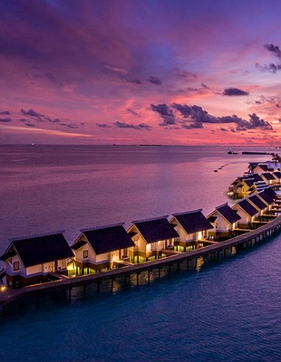 Aerial view of SAii Lagoon Maldives