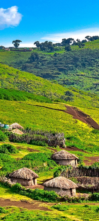 a traditional Maasai village