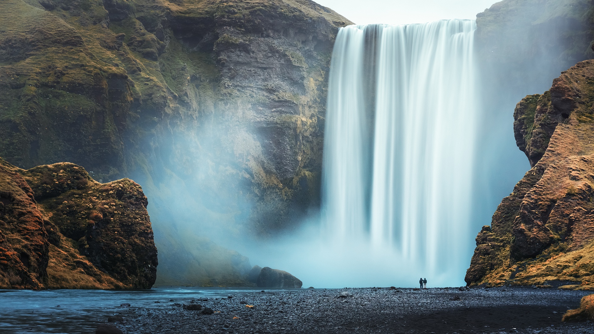 waterfall located on the Skógá River in Iceland