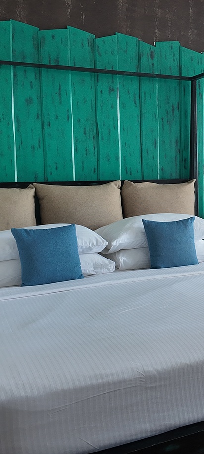 a luxurious room at the Jetwing Yala hotel in Sri Lanka
