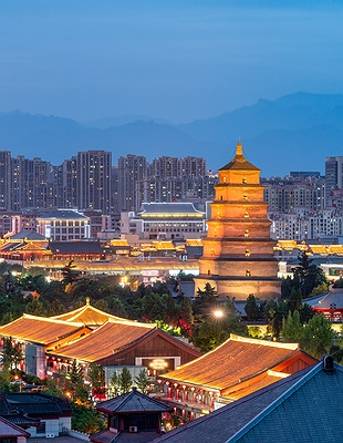 the Sanxian Mountain Scenic Area in Penglai, Yantai, Shandong, China
