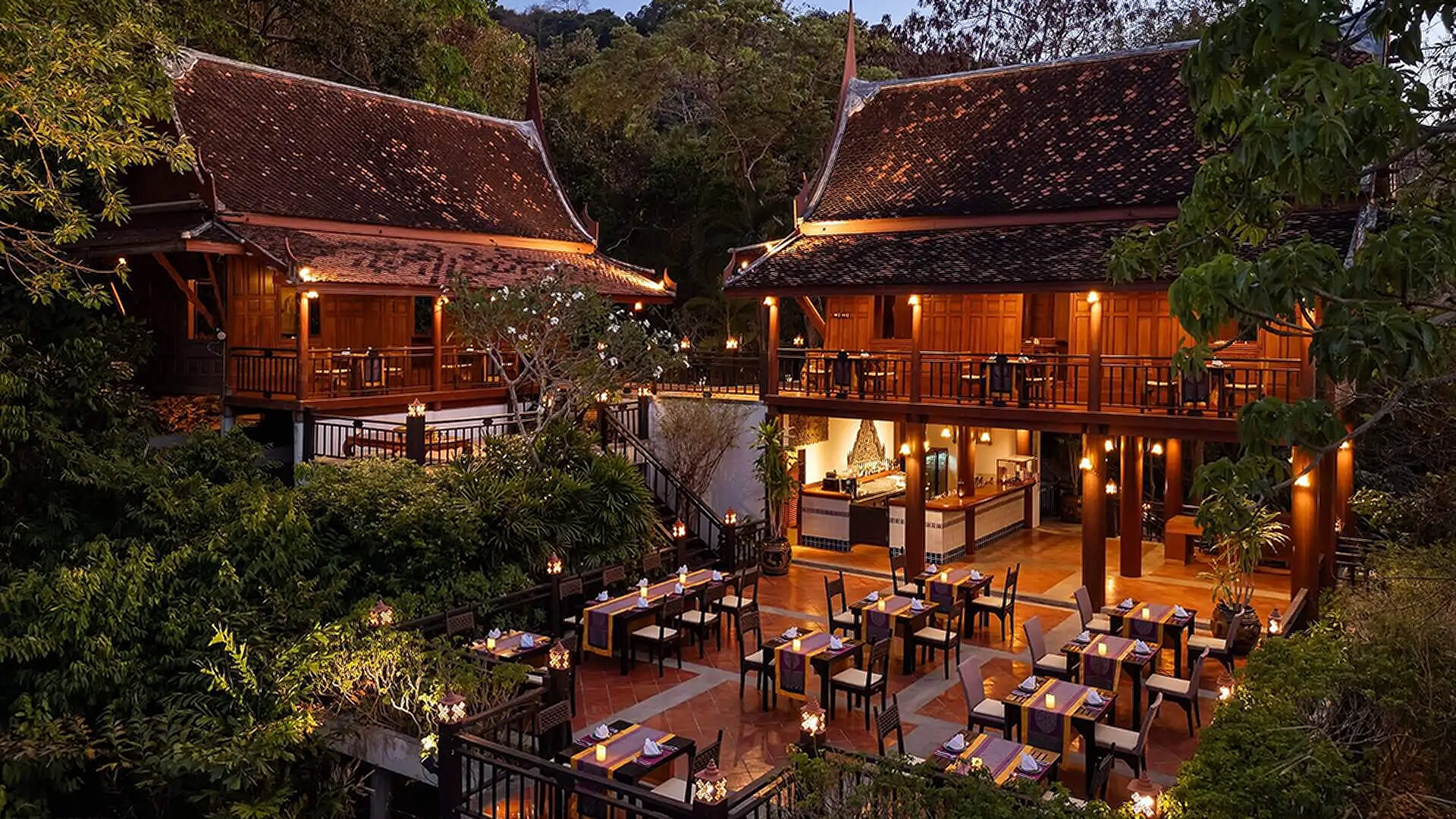 the Ruan Thai restaurant at the SAii Phi Phi Island Village resort in Thailand