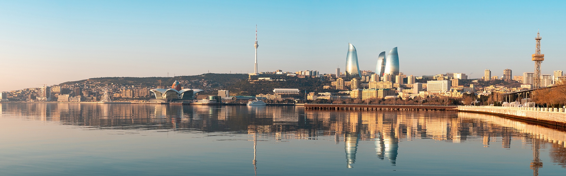 panoramic view of Baku, Central Asia