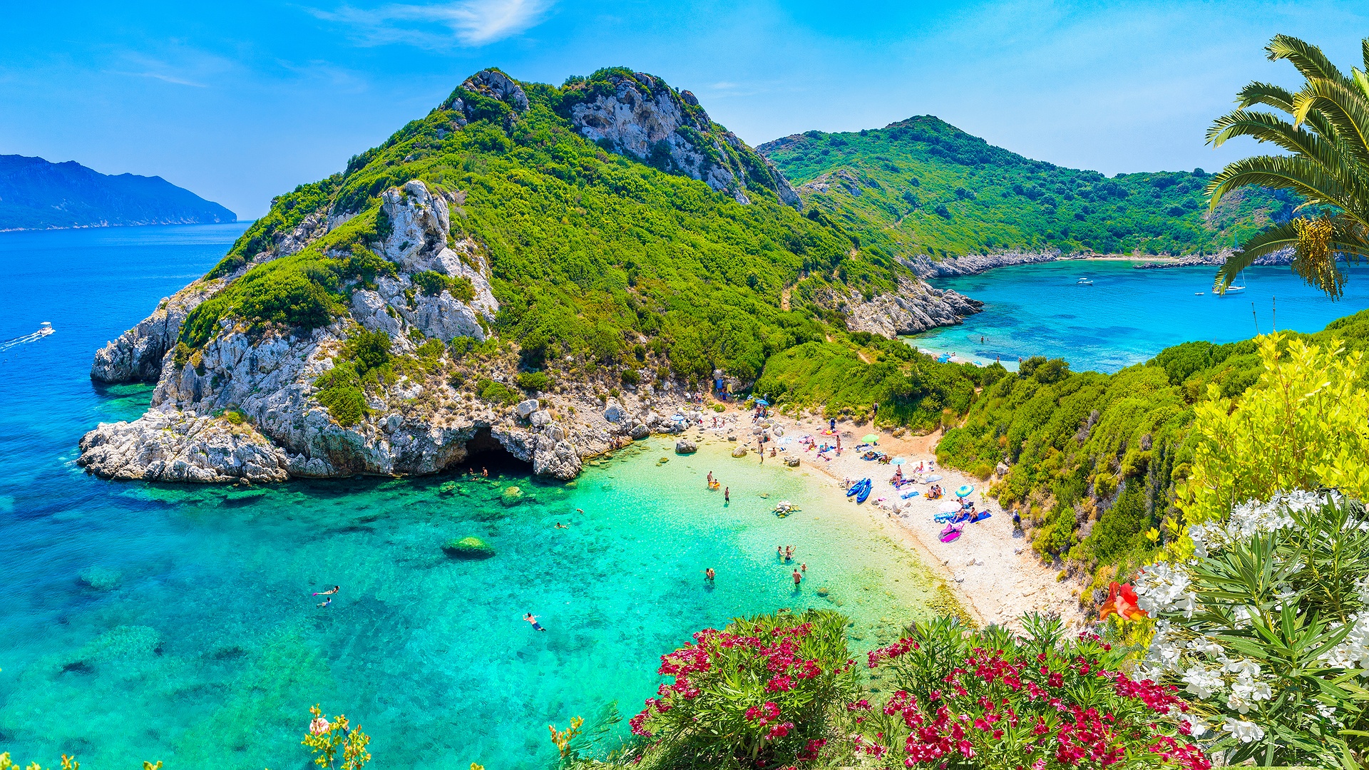Porto Timoni Beach in Corfu, Greece