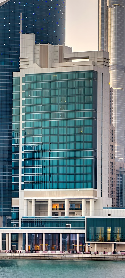 the Pullman Dubai Downtown hotel, formerly known as the Steigenberger Hotel Business Bay