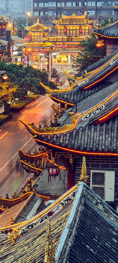 Qintai Road in Chengdu, China.