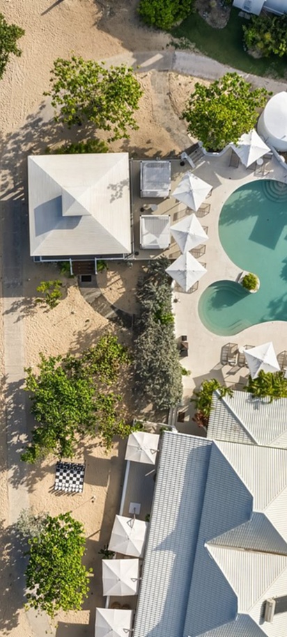 aerial view of the Spice Island Beach Resort in Grenada