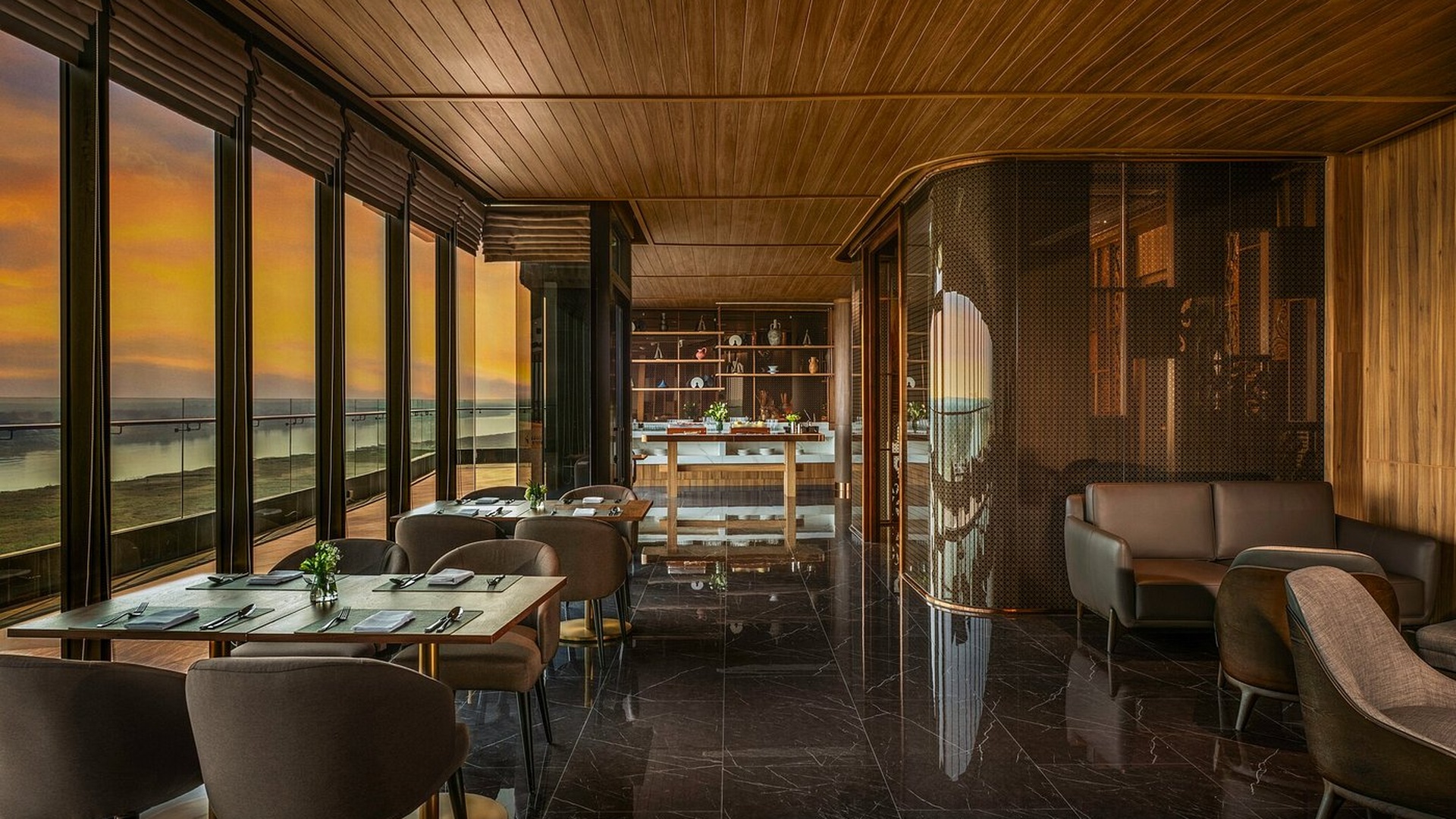 interior view of a dining area or restaurant within the Amari Vientiane hotel