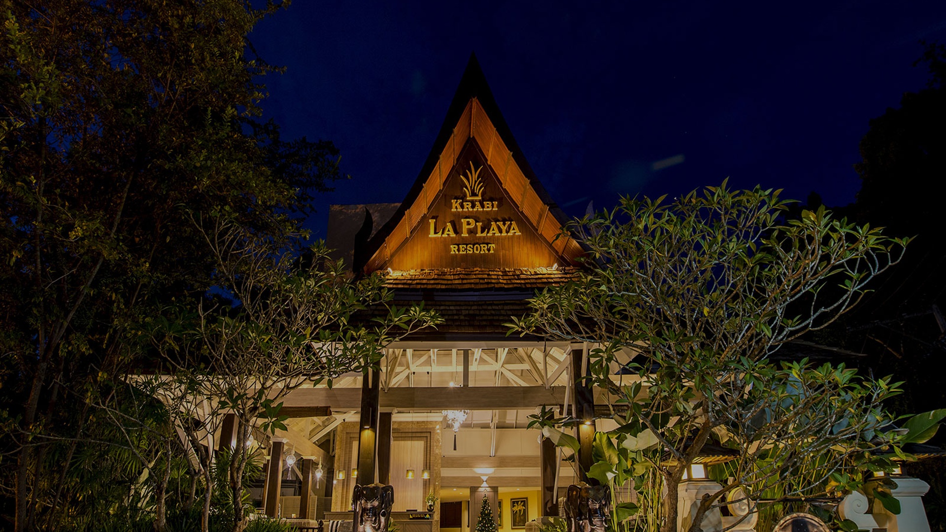 Krabi La Playa Resort in Thailand night view
