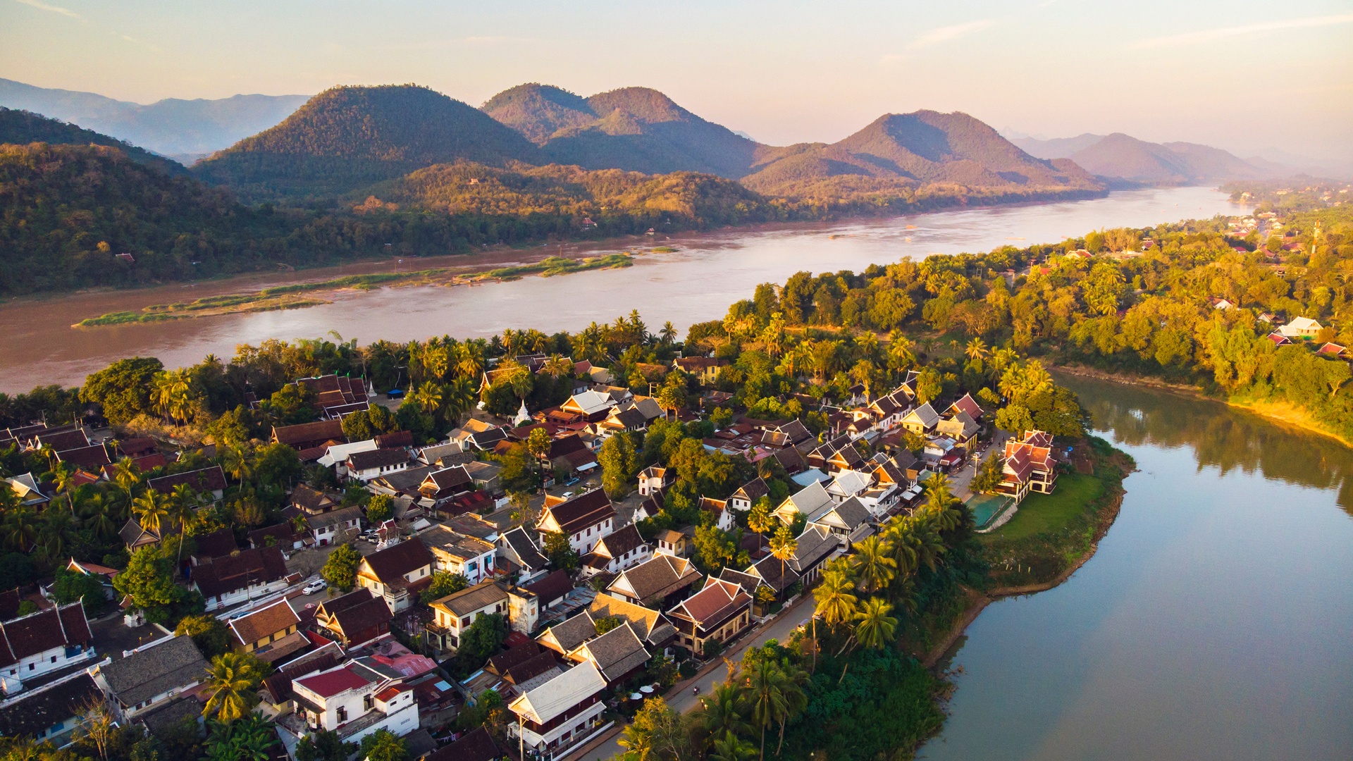 panoramic view of Luang Prabang, Laos