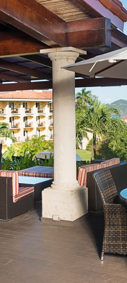 Rooftop terrace of Occidental Papagayo hotel in Costa Rica