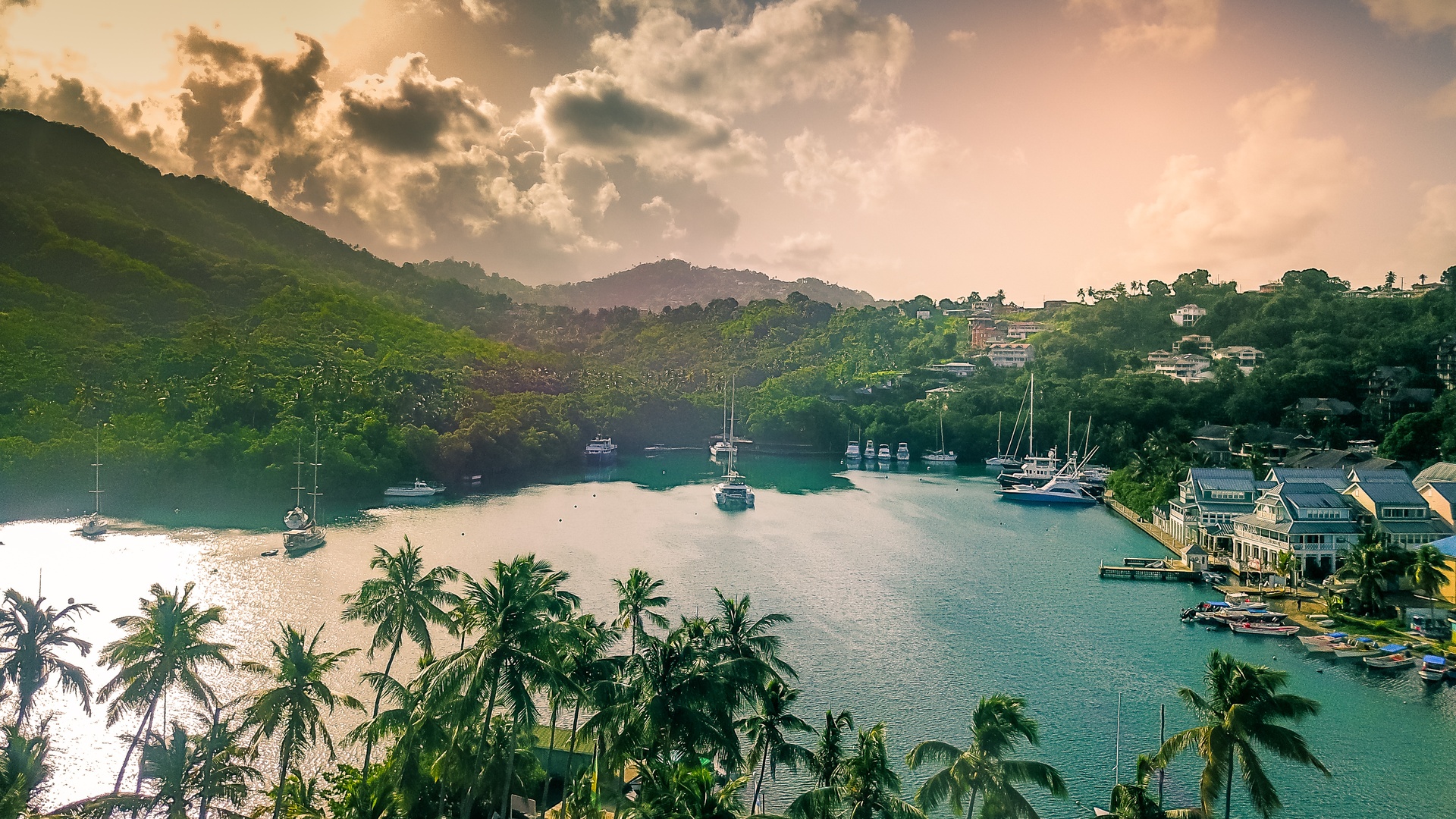 Marigot Bay of Saint Lucia