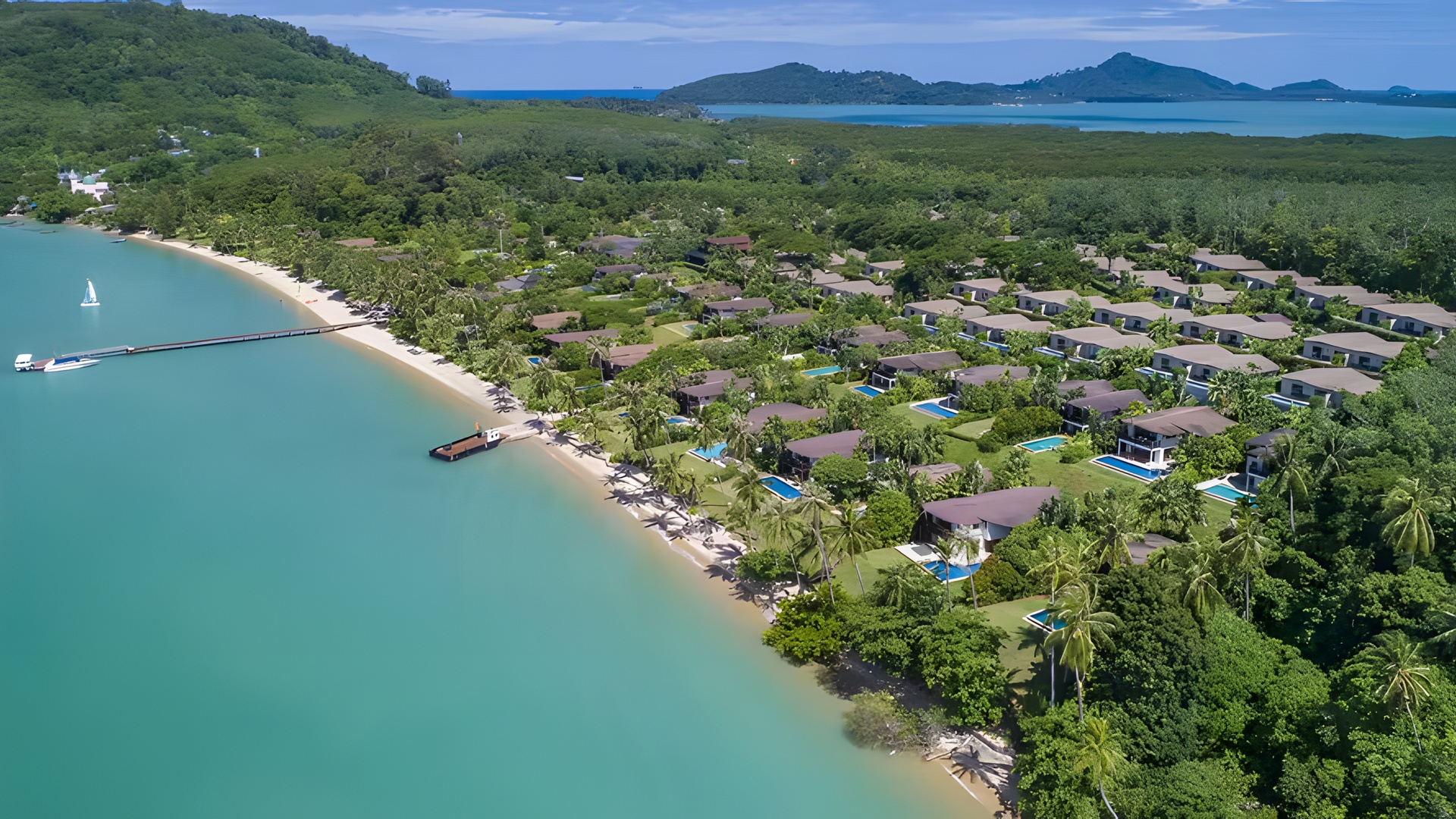 an aerial view of the Barceló Coconut Island resort