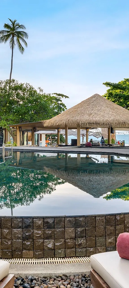 the pool complex at the SAii Koh Samui Villas adults-only resort