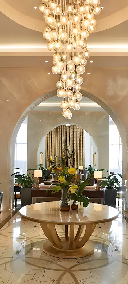 the lobby of the Hyatt Regency Tashkent