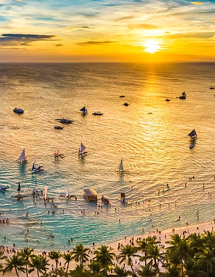 an aerial view of the Bohol Beach Club resort