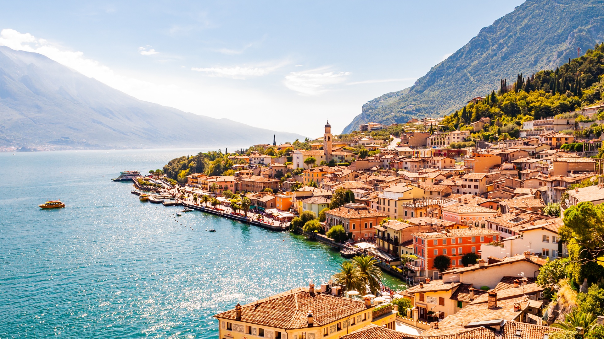 aeral view of Limone sul Garda 