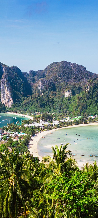 view of Phi Phi Don Island in Thailand