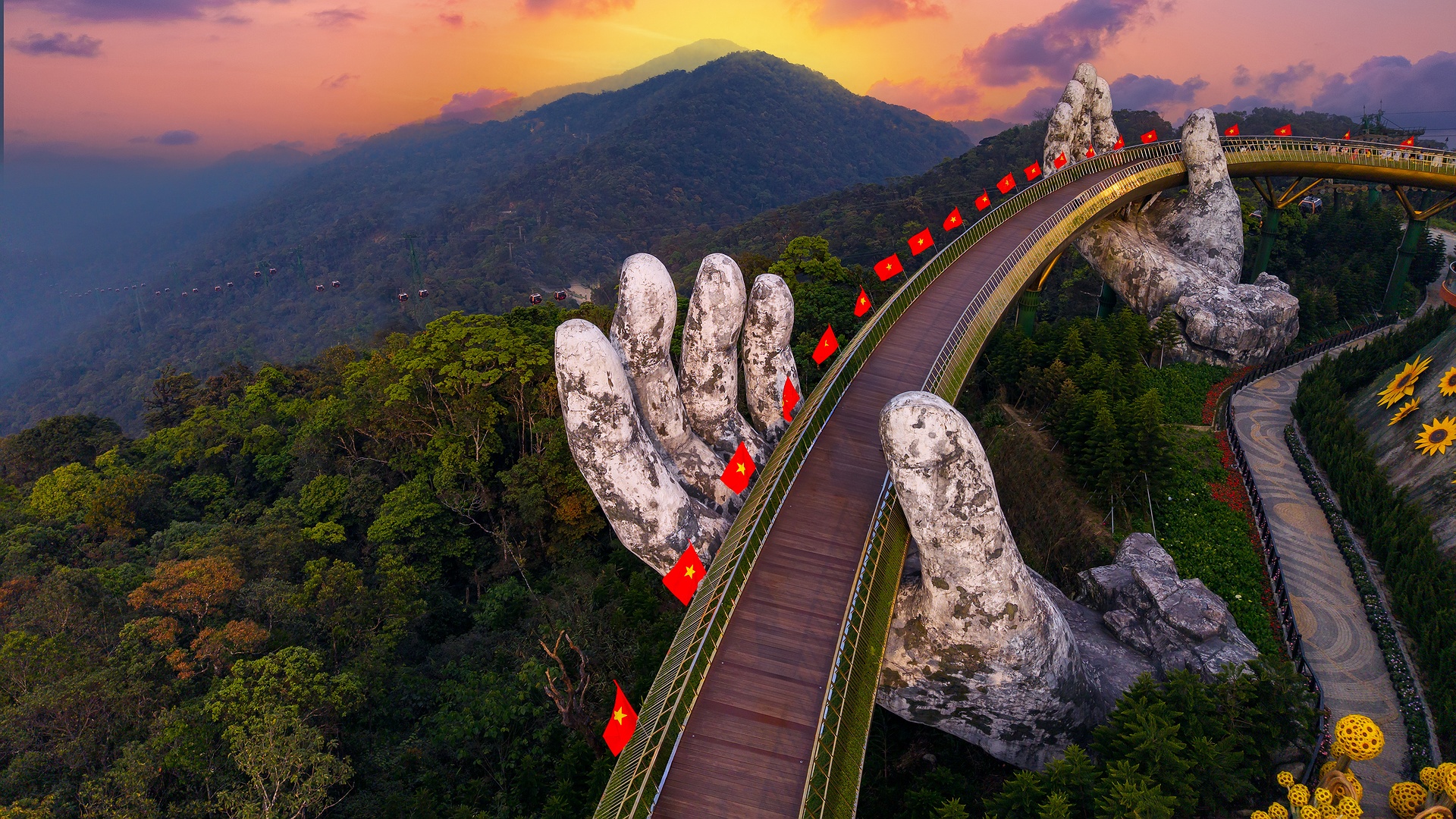 Golden Bridge (Cau Vang) in Da Nang, Vietnam