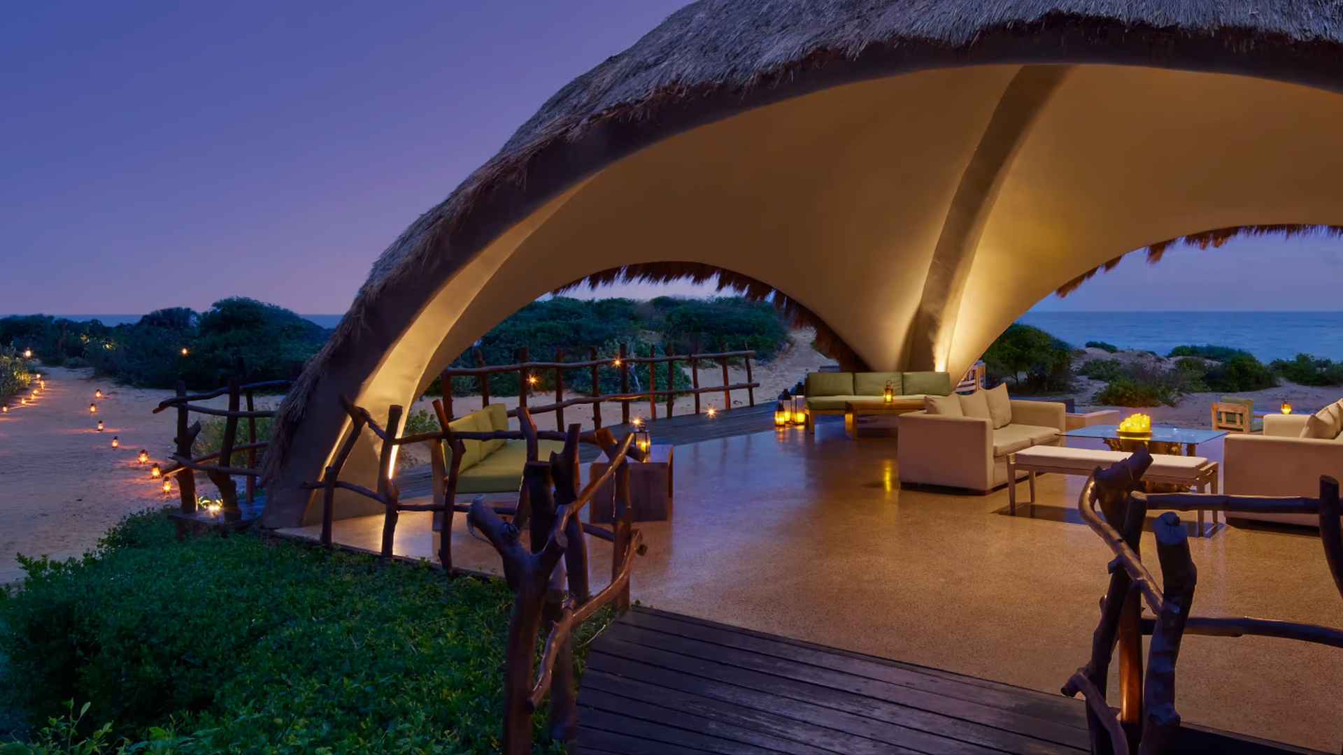 the Uga Chena Huts luxury resort located in Yala, Sri Lanka