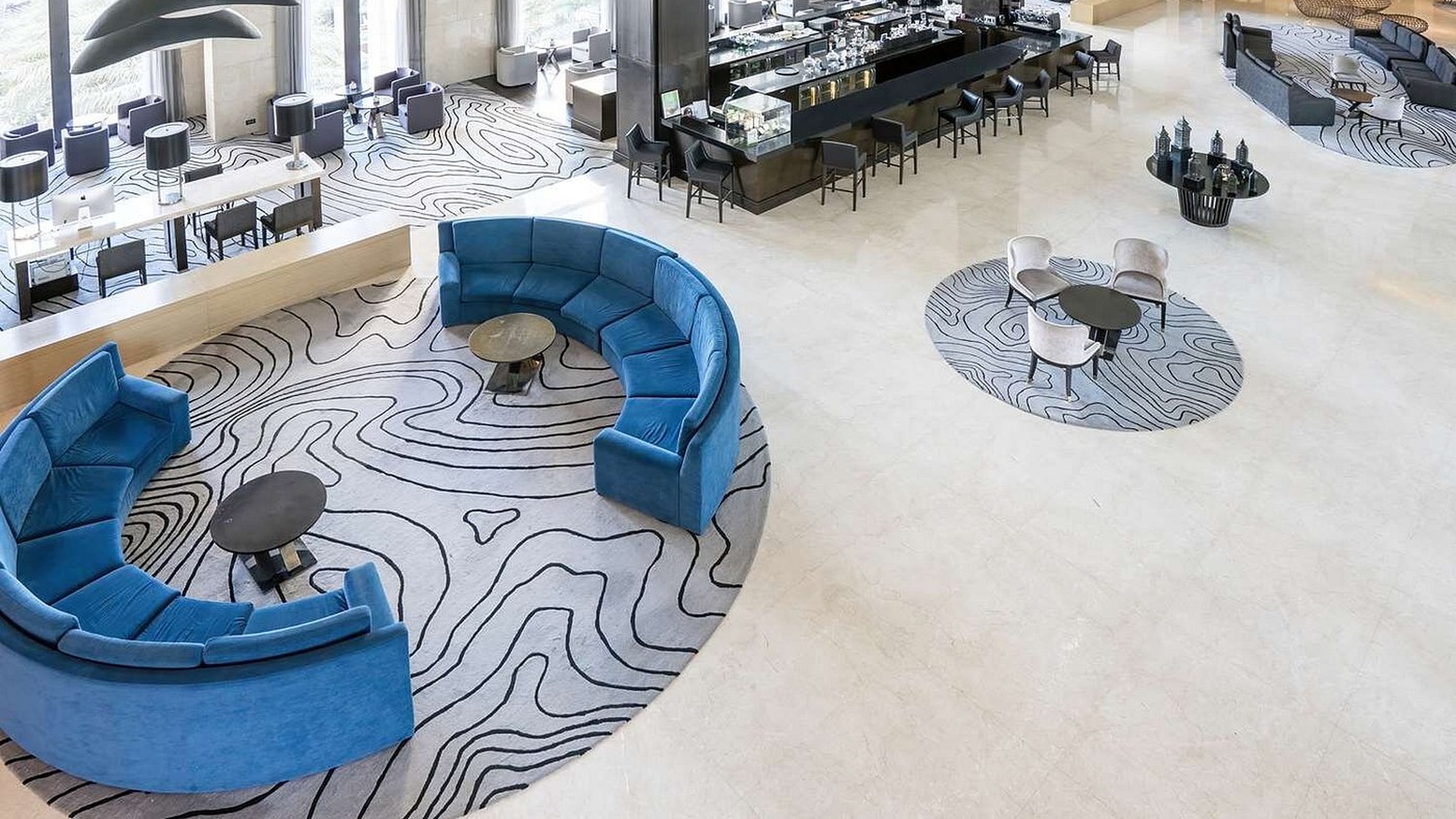 lounge area of the Radisson Collection Hotel, Hormuz Grand Muscat in Oman