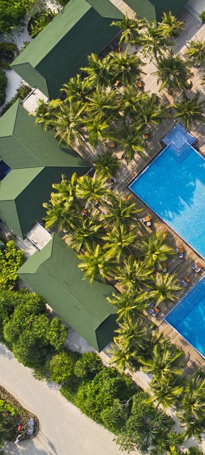 Aerial view of Siyam World Maldives