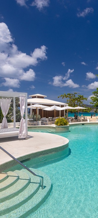 Spice Island Beach Resort in Grenada pool view