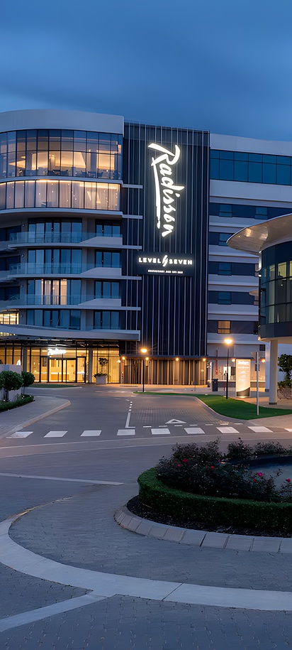 exterior of the Radisson Hotel & Convention Centre