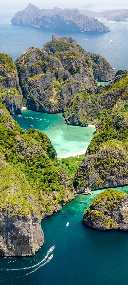 Ko Phi Phi Lee island aerial view