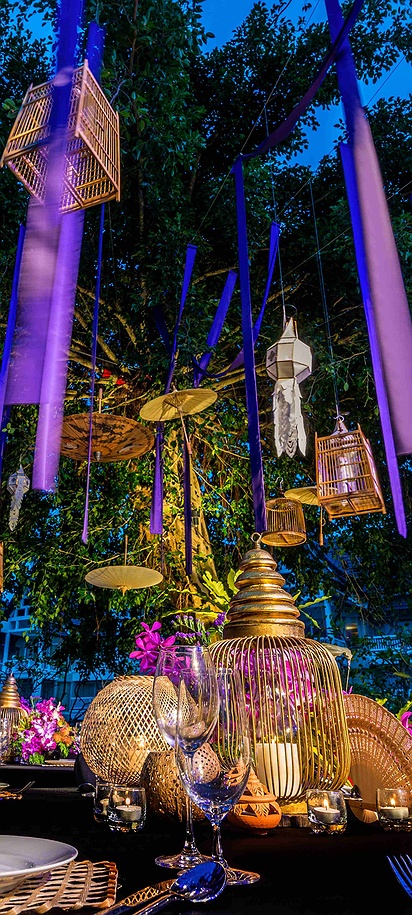 dining table at the Angsana Laguna Phuket resort in Thailand