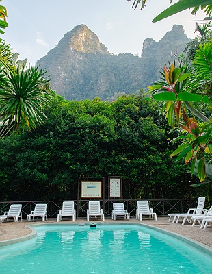 Silavadee Pool Spa Resort located on the cliffs of Koh Samui, Thailand. 