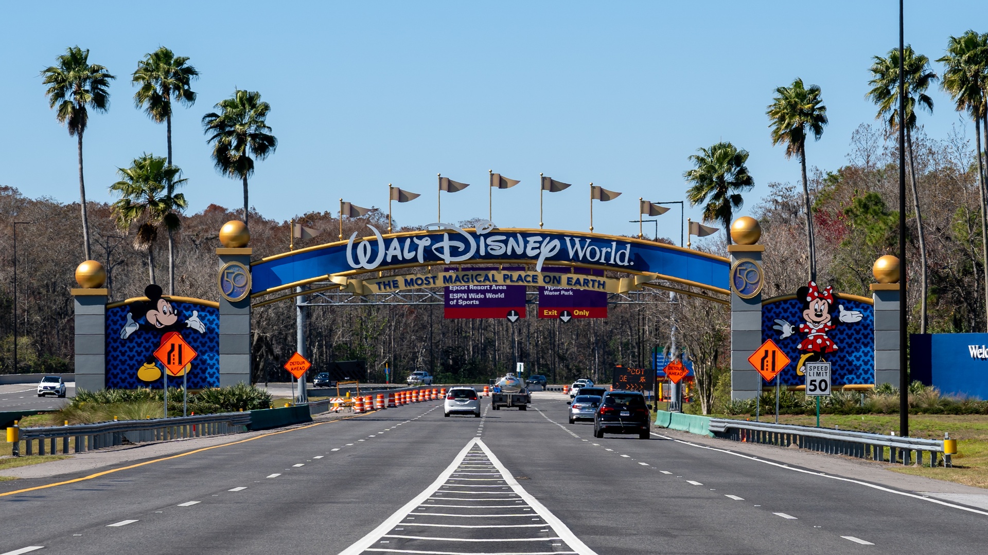Walt Disney World resort entrance in Florida