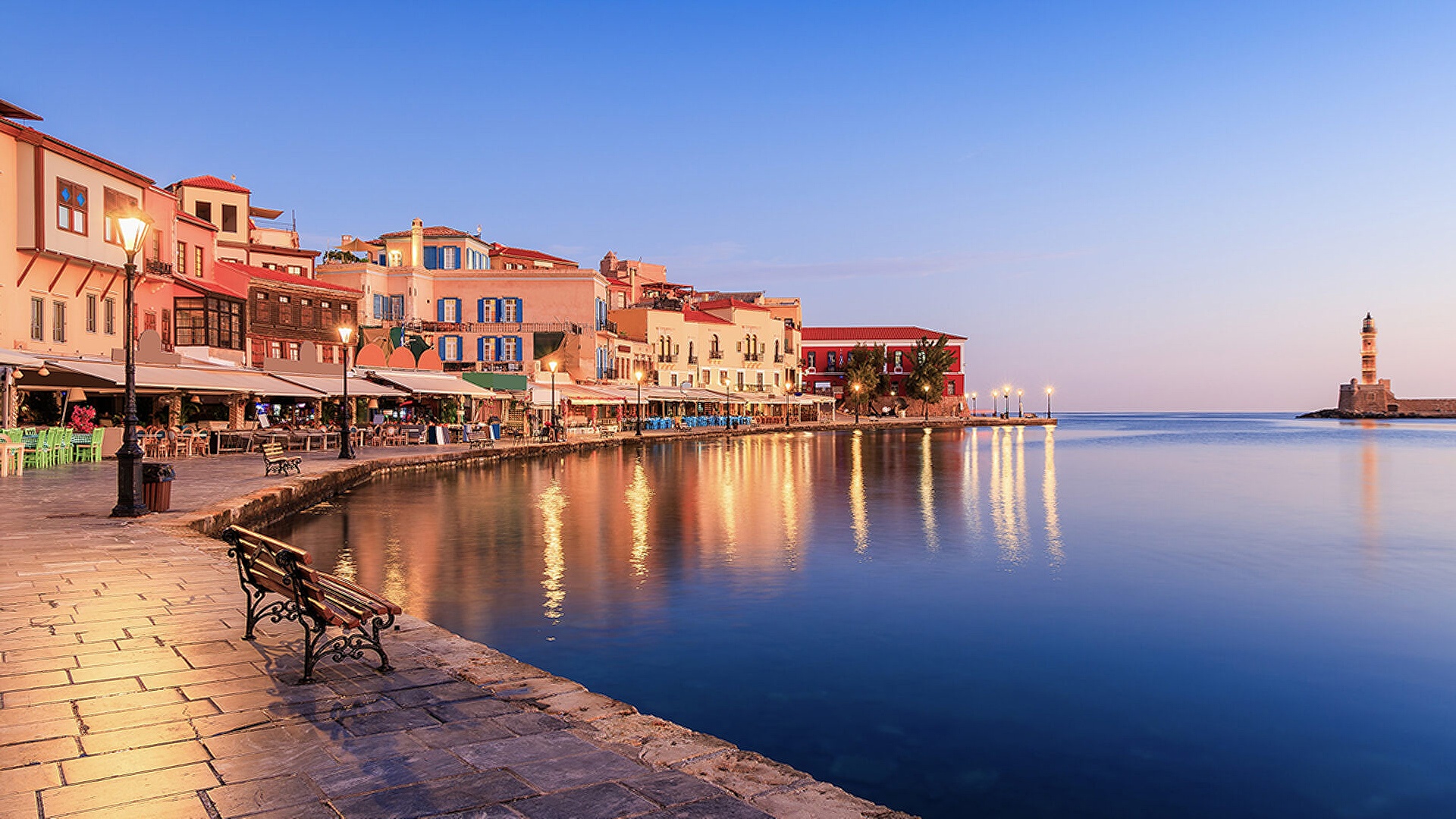 Venetian Harbor in Chania Crete, Greece