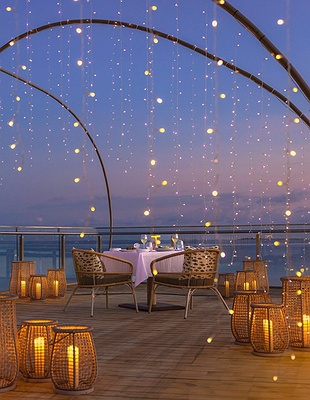 Overwater bungalows in Maldives