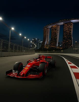 Singapore Grand Prix car racing