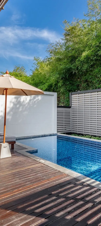 a private pool villa terrace at the SAii Koh Samui Villas resort in Thailand