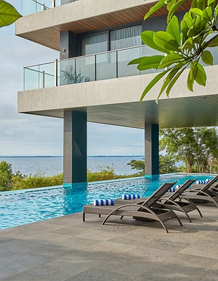 an aerial view of the Bohol Beach Club resort