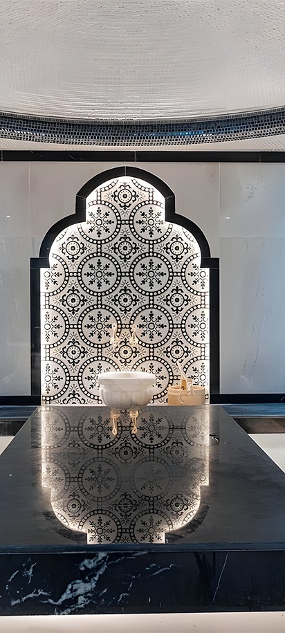 the spa and hammam facilities at the Mövenpick Samarkand hotel in Samarkand, Uzbekistan