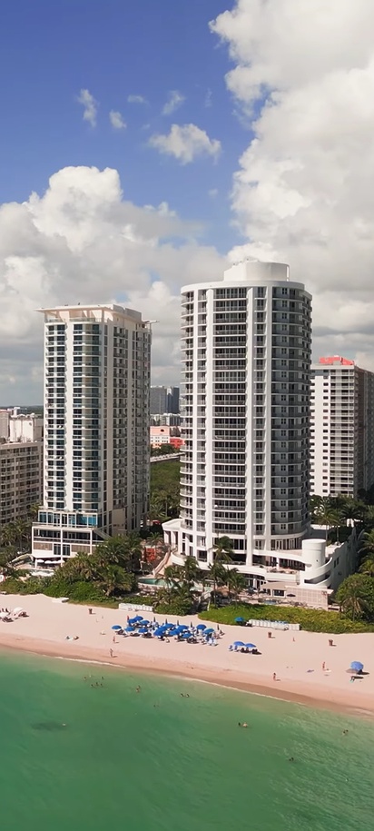 Sunny Isles beach view in Florida