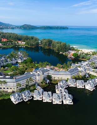 view of Promthep Cape and Nai Harn Beach in Phuket, Thailand