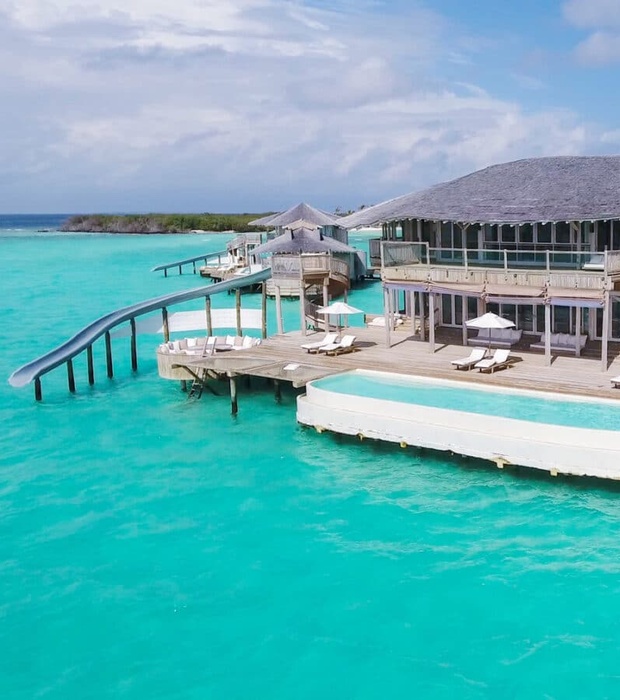 Overwater villas at Soneva Jani