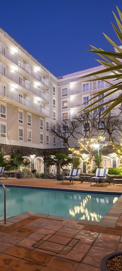 outdoor swimming pool at The Commodore Hotel in Cape Town
