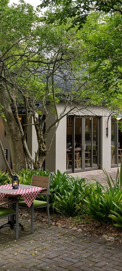 outdoor seating at Premier Resort The Moorings in Knysna, South Africa